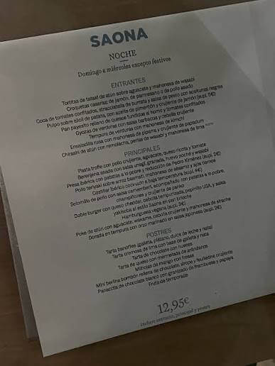 menu saona reus 1